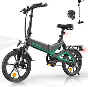 HITWAY E Bike Elektrofahrrad16 Zoll Klapprad Elektrofahrräder S-Pedelec Klappräder Faltrad 250W elektrisches Fahrrad EBike mit 7,5 Ah Batterie