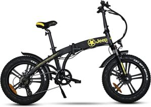 Jeep Fold Fat E-Bike FR 7020 – Faltbares E-Fatbike 20 Zoll mit 7-Gang Shimano Kettenschaltung, Federgabel – 250W Heckmotor – Leistungsstarker 36V…