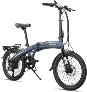 ROCKSHARK Elektrofahrrad Klapprad für Erwachsene, 20 Zoll Faltbares Pedelec Elektro Faltrad mit Shimano 7 Gang-Schaltung 250 W Motor Batterie…