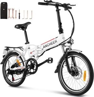 ANCHEER Klappfahrrad E-Bike Damen Herren, 20 Zoll/24 Zoll/ 28 Zoll Faltrad Pedelec Faltbares Elektrofahrrad Klapp Ebike, 8Ah Herausnehmbarer…