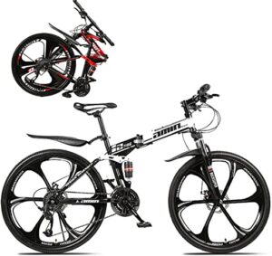 Faltrad-Klapprad für Erwachsene Discbremse Faltfahrrad-Herren-Damen Kettenschaltung Folding City Bike Rahmen Aus Kohlenstoffstahl