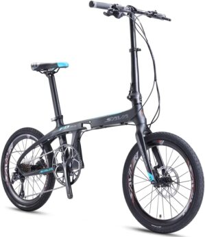 SAVADECK Klapprad Carbon, Z1 Faltrad 20 Zoll Carbon Rahmen mit Shimano sora R3000 9 Gänge Gangschaltungsystem Ultraleichtes Fashion-Faltrad…