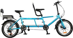 Tandemfahrrad – City Tandem Faltrad, Faltbares Tandem Adult Beach Cruiser Fahrrad Einstellbar 7 Geschwindigkeiten, CE FCC CCC